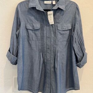 Chico's Darling Denim Button Down Shirt